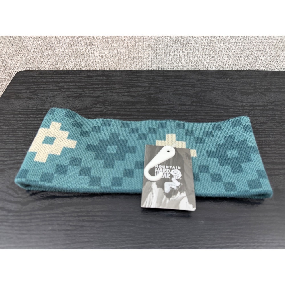 Mountain Hardwear Unisex Teal Geometric Wool Blend Knit Headband OU8883 O/S NWT